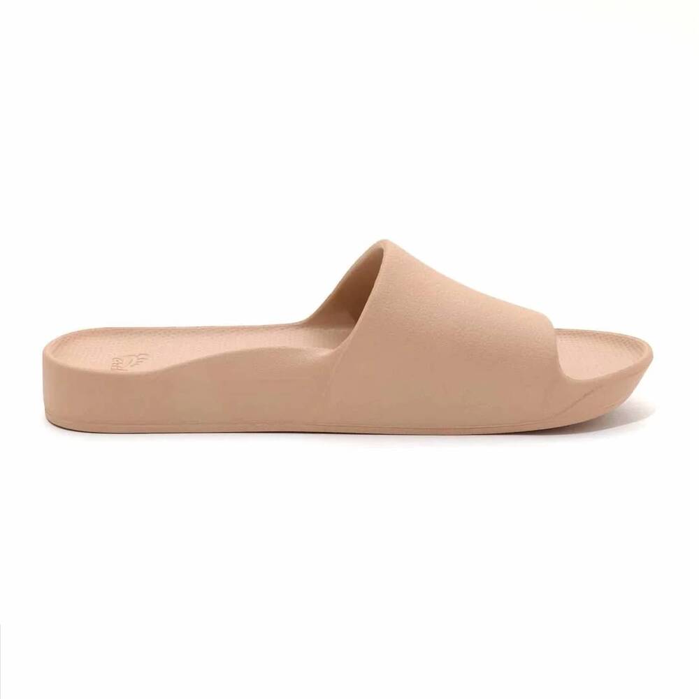 NEW ARCHIES FOOTWEAR men's arch support slide sandal in tan